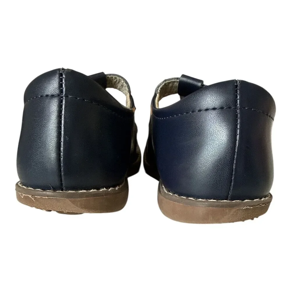 FOOTMATES Leather Shoes Size 13M or 13W Girls Navy Blue Mary Jane Wide Sherry
